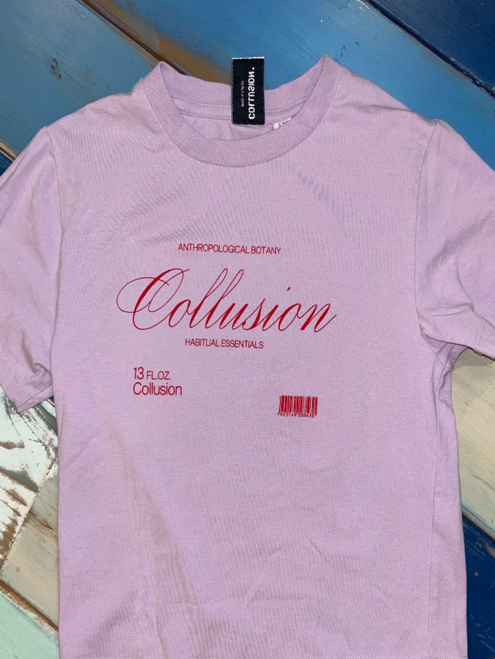 Collusion Lavender Graphic T Shirt Women’s US 4 Y2K Minimalist Tee